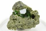 Pristine Rich-Green Demantoid Garnets on Matrix - Iran #337061-1